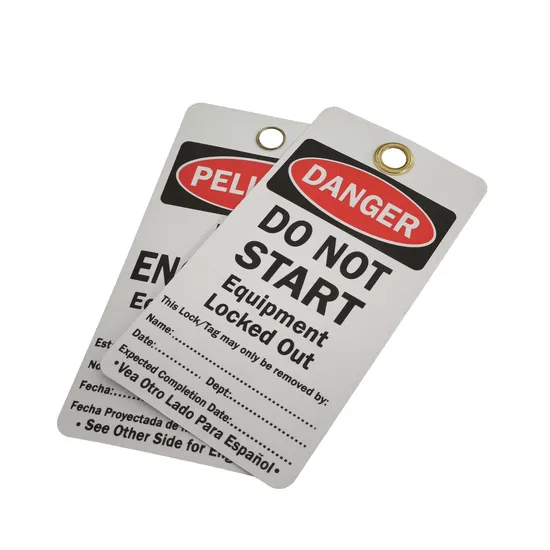 Etiqueta de plástico PVC impermeable con impresión a doble cara para bloqueo y seguridad
