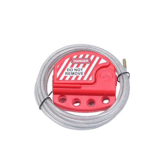 Dispositivo de seguridad con bloqueo de cable de acero inoxidable ajustable de 2,0 m para uso industrial