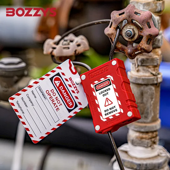 Candado de seguridad con cable de bloqueo ajustable Bozzys con plástico de 0,8 m